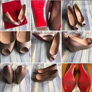 Gently Worn Christian Louboutin Wedges.